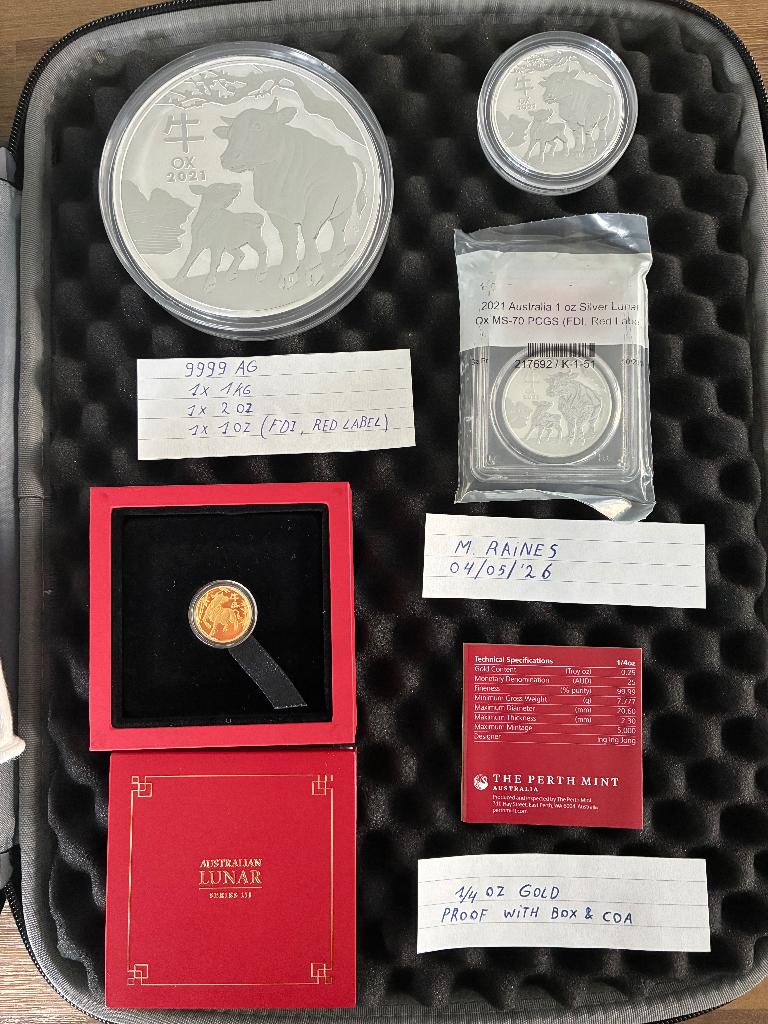 Zilver en gouden munten set, Envoi, Autres pays, Série, Argent
