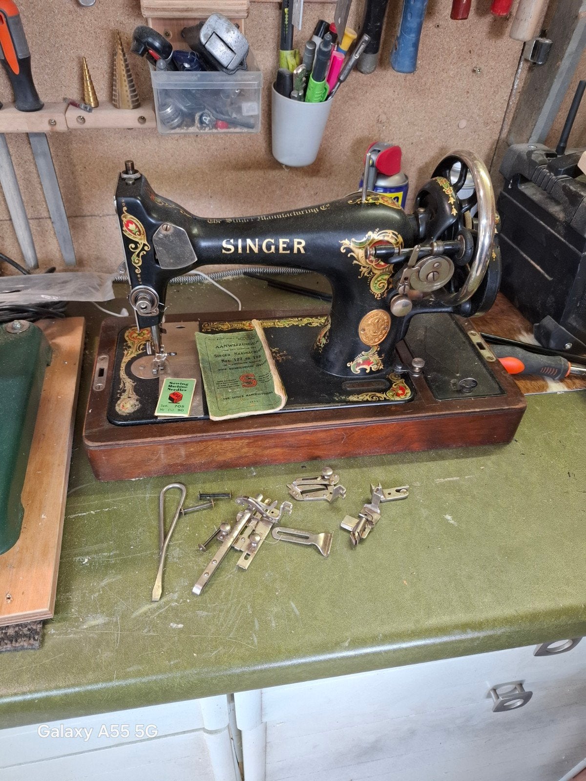 antieke singer naaimachine uit 1921, Antiek en Kunst, Ophalen