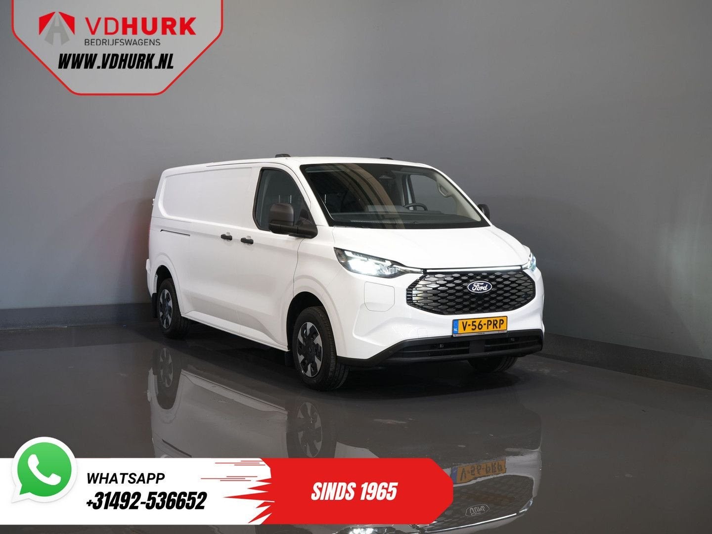 Ford E-Transit Custom L2 330 km WLTP LED/ Standkachel/ Stoel, Automaat, Wit, Ford, Te koop