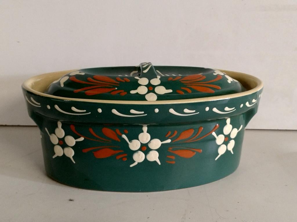 Prachtige terrine Soufflenheim - Alsace, Antiquités & Art, Antiquités | Céramique & Poterie, Enlèvement ou Envoi