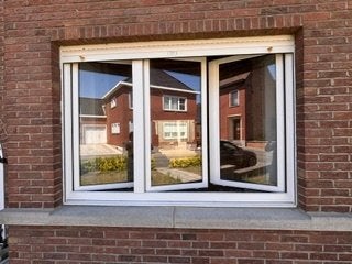Fenêtre PVC double vitrage + volet, Double vitrage, 160 cm ou plus, 120 à 160 cm, Comme neuf