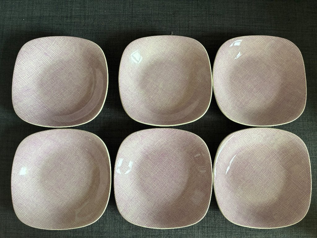 Boch - Fil à fil : set van 6 soepborden, Ophalen of Verzenden