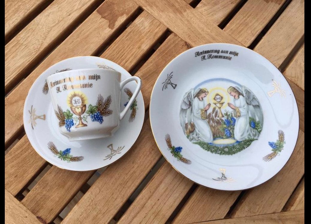 Ontbijtset communie, Antiek en Kunst, Ophalen