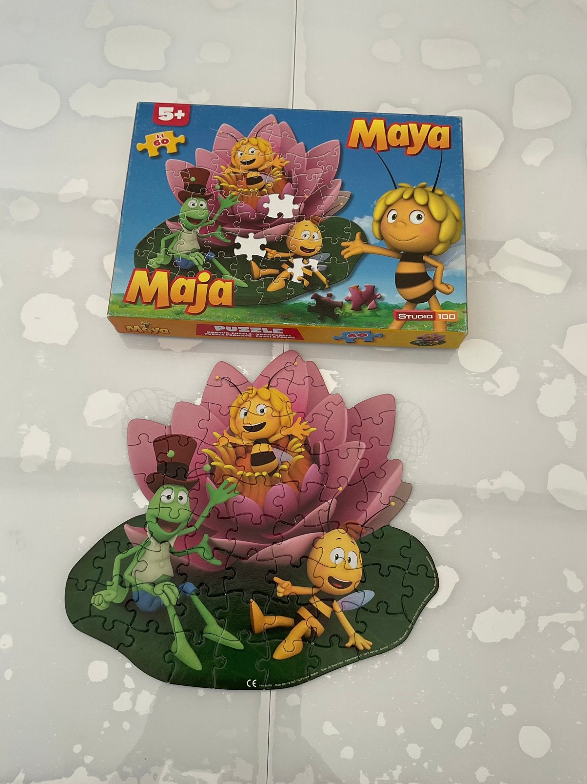Maya de bij puzzel 60 stuks, Ophalen, Meer dan 50 stukjes, Gebruikt, 4 tot 6 jaar
