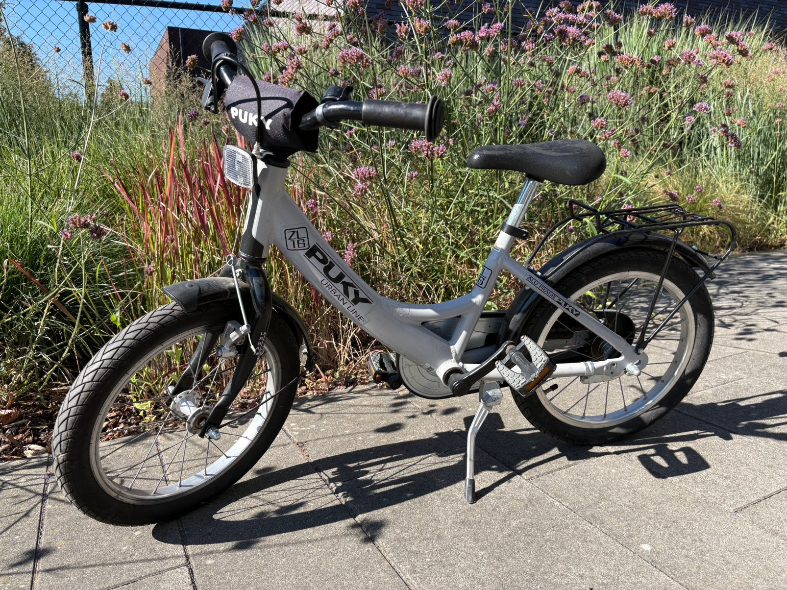 Pucky - kinderfiets - 16 inch - met zijwieltjes, Fietsen en Brommers, Fietsen | Kinderfietsjes, Ophalen, Gebruikt, Zijwieltjes