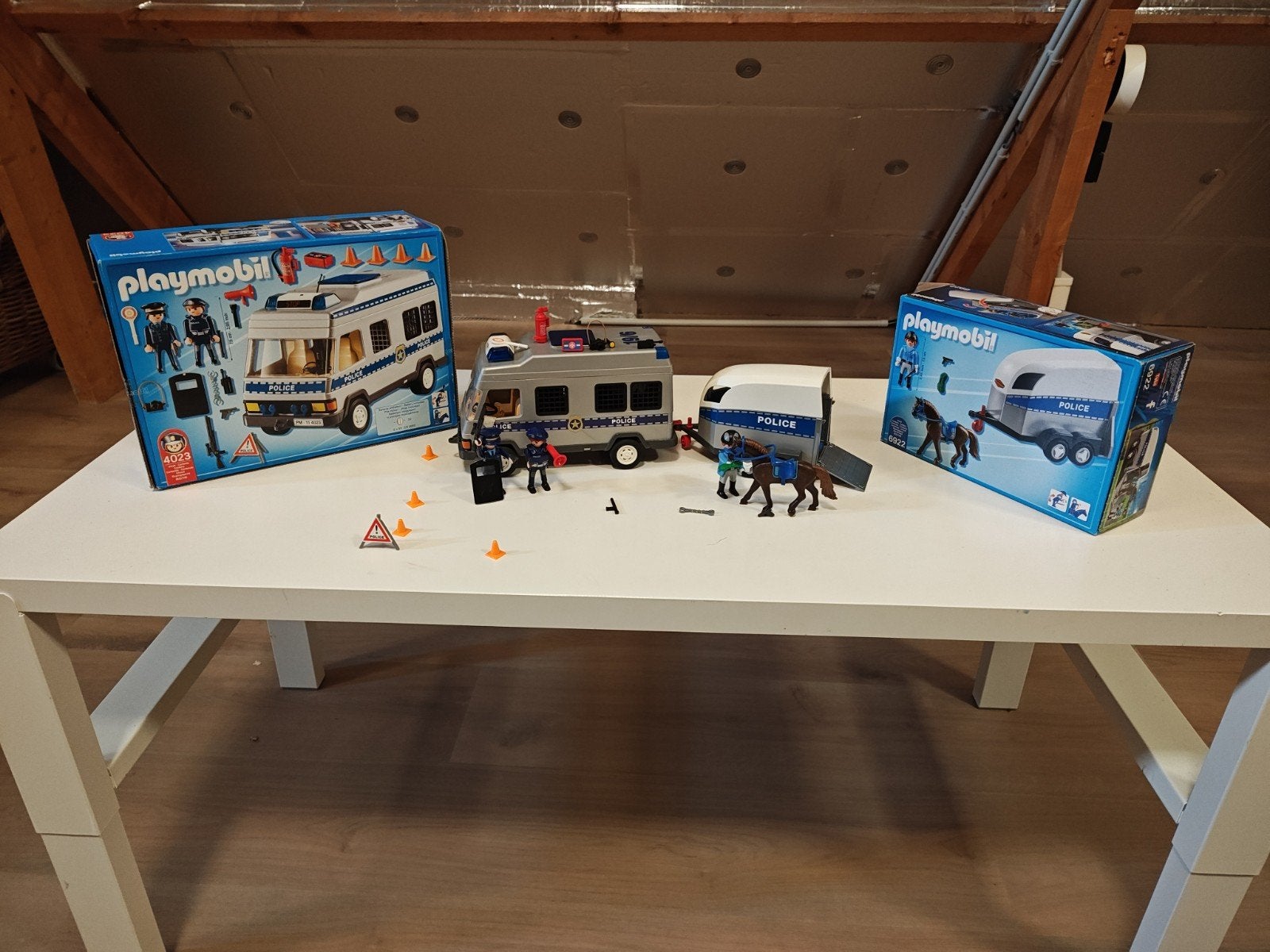 Playmobil 6922 + 4023 Politie sets, Ophalen