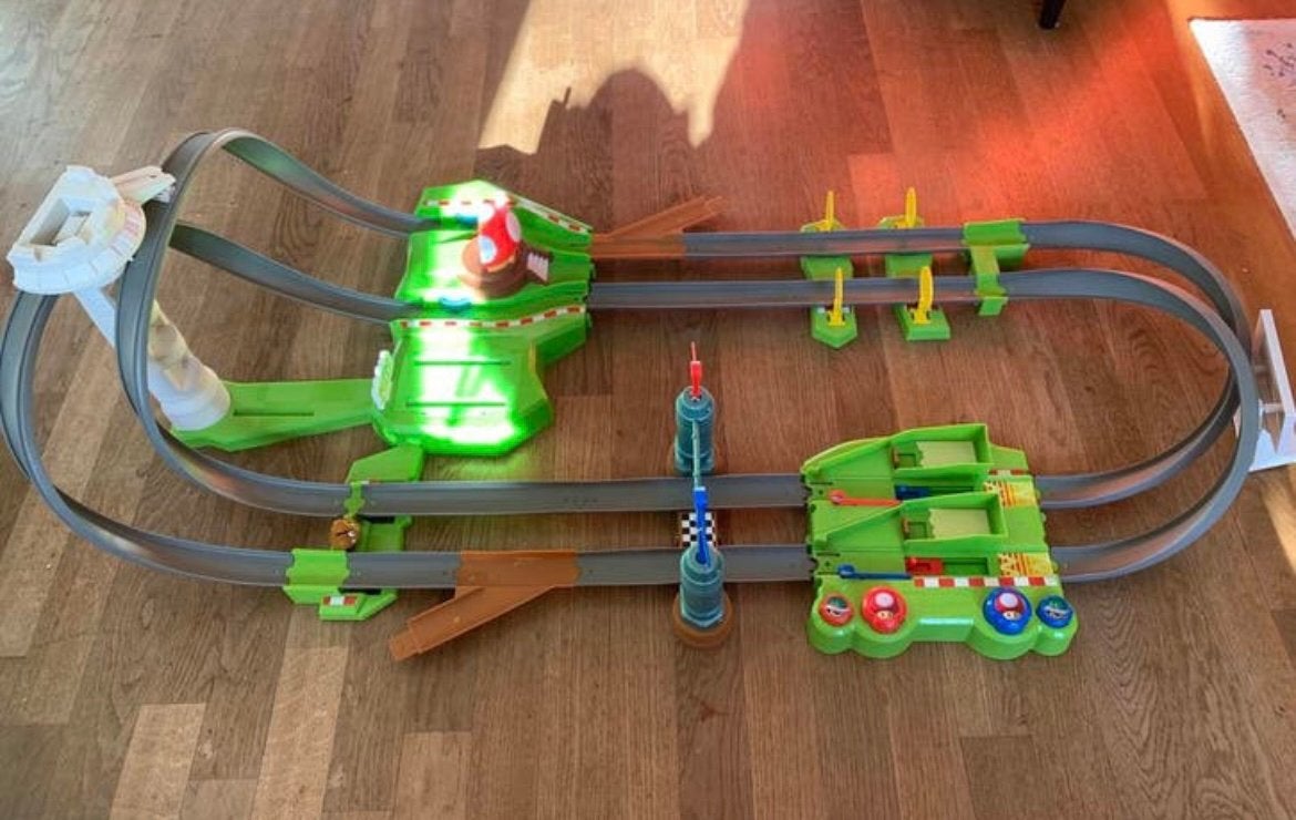Super Mario Racebaan, Kinderen en Baby's, Speelgoed | Racebanen, Ophalen, Hot Wheels, Met looping, Racebaan