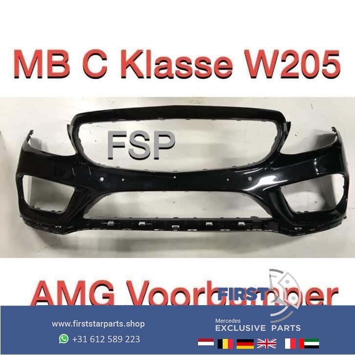 W205 AMG voorbumper + achterbumper pakket Mercedes C Klasse, Auto-onderdelen, Gebruikt, -, Voor, Ophalen of Verzenden