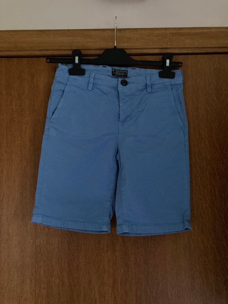 Blauwe korte broek, River Woods, 140, 10 jaar, Kinderen en Baby's, Broek, River Woods, Ophalen of Verzenden, Zo goed als nieuw