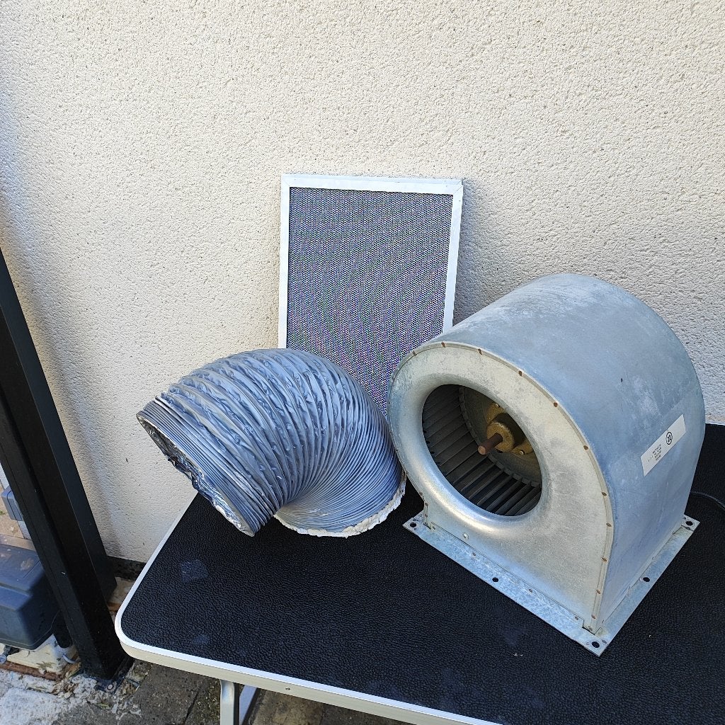 inbouw dampkap motor, Huis en Inrichting, Minder dan 50 cm, Gebruikt, Overige kleuren, Ophalen of Verzenden