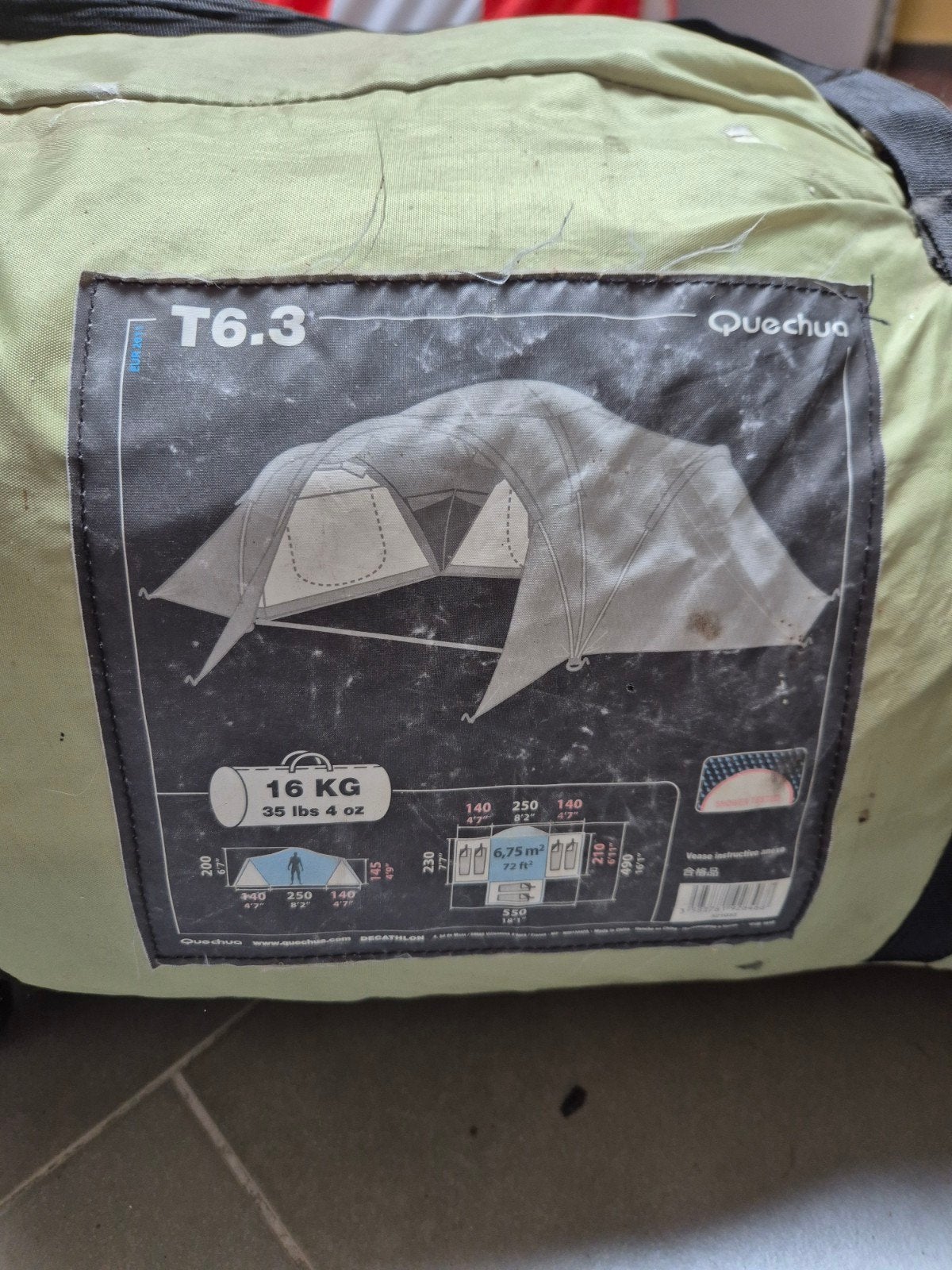 Quechua t6.3 Xl, Caravanes & Camping, Enlèvement