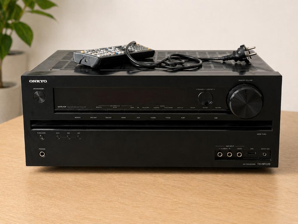 Onkyo TX-NR509 AV-receiver – 5.1 home cinema versterker, Audio, Tv en Foto, Ophalen, Zo goed als nieuw, Overige merken