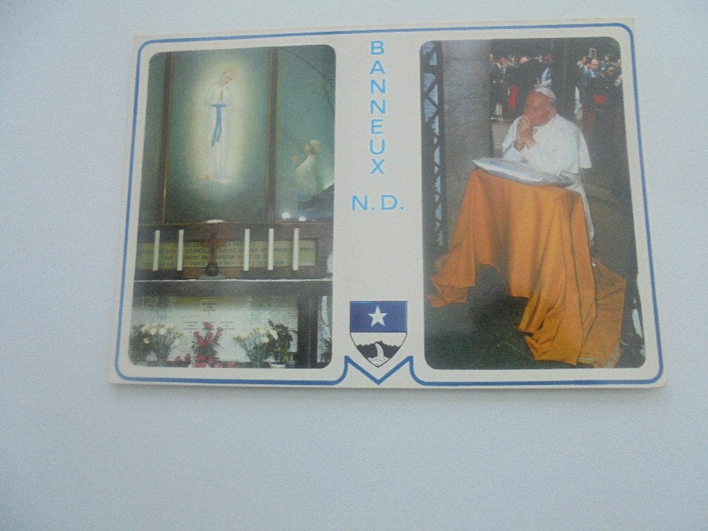 de paus op bezoek te banneux, Ophalen of Verzenden, 1980 tot heden, Gelopen, Sterren en Beroemdheden