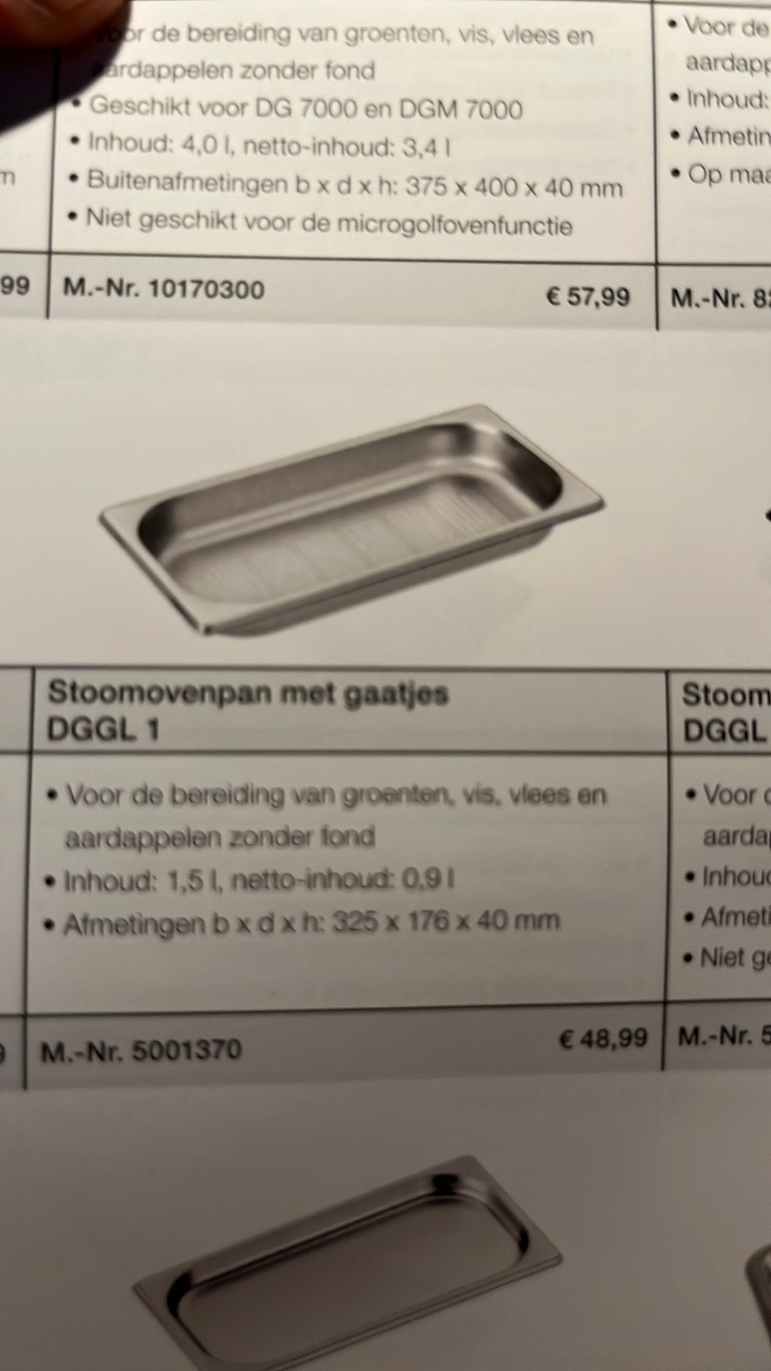 Stoomovenpan met gaatjes, Miele, afmetingen zie foto, Huis en Inrichting, Ophalen, Overige typen, Overige materialen, Overige merken