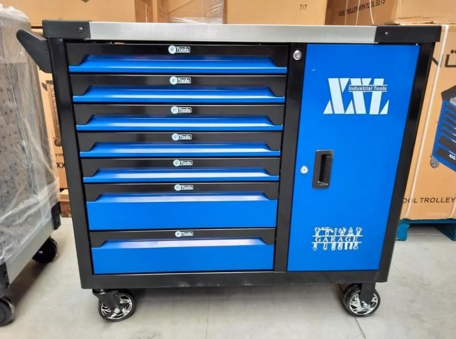 F-tools 7 lades,7 gevuld brede gereedschapwagen krachtdoppen, Autos : Divers, Outils de voiture, Neuf, Enlèvement