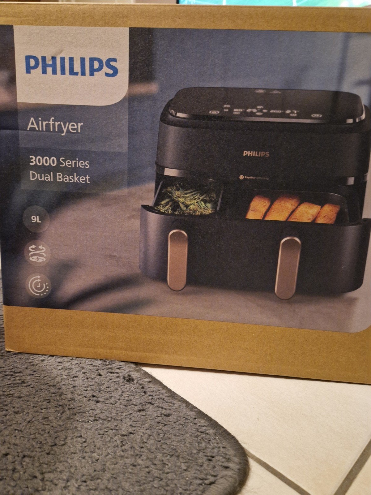 Nieuwe airfryer Philips 3000 series te koop, Enlèvement, Neuf, Friteuse à air, 1500 grammes ou plus