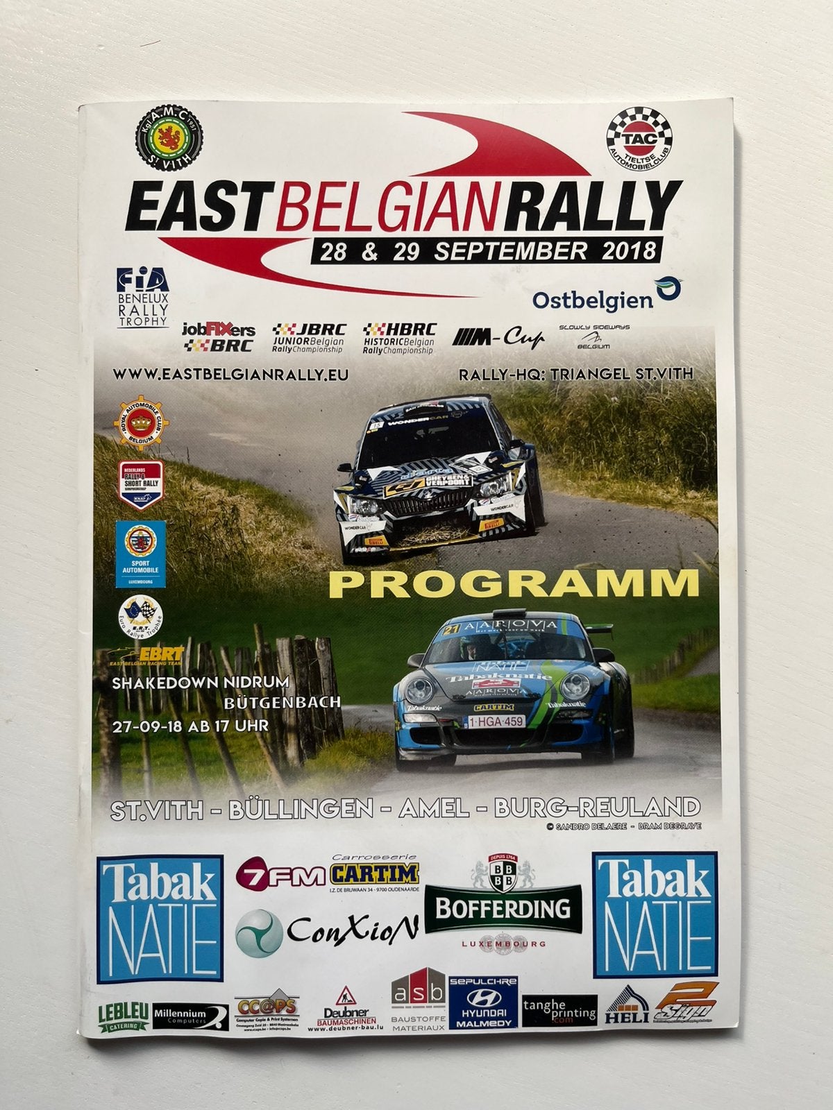 East Belgian Rally 2018 Programm, Ophalen of Verzenden, Zo goed als nieuw