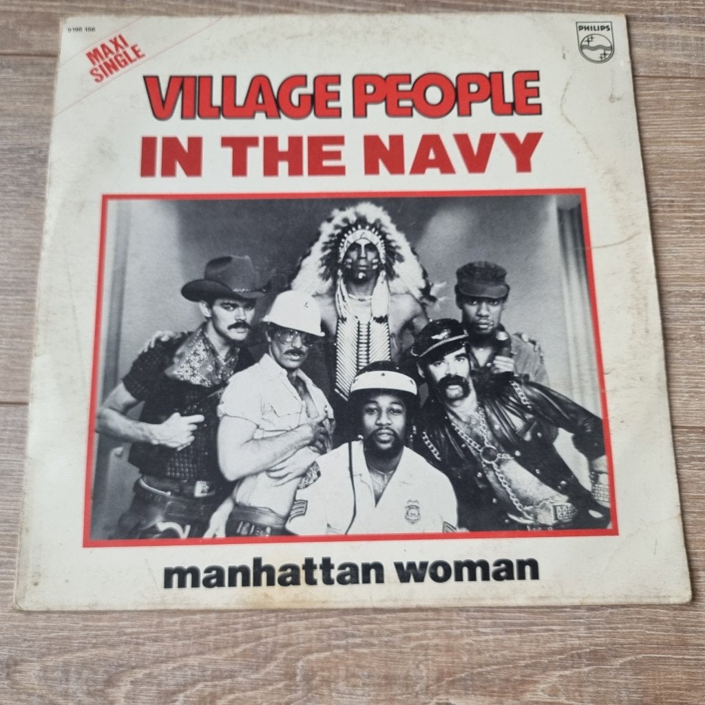 12" Village People - In the navy, CD & DVD, Vinyles Singles, Enlèvement ou Envoi, Utilisé, 12 pouces, Dance et House