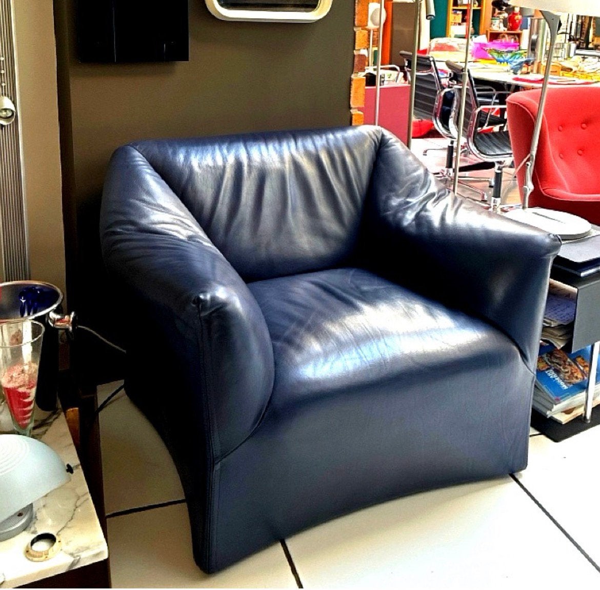 Fauteuil CASSINA Tentazione 685 de Mario BELLINI, Drsign et vintage il, Une personne, Enlèvement, Utilisé