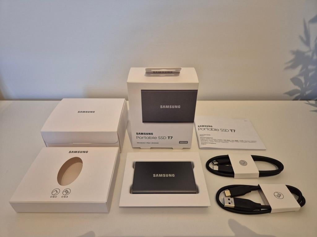 Samsung Portable SSD T7 500GB, SSD, Nieuw, Ophalen of Verzenden, Samsung