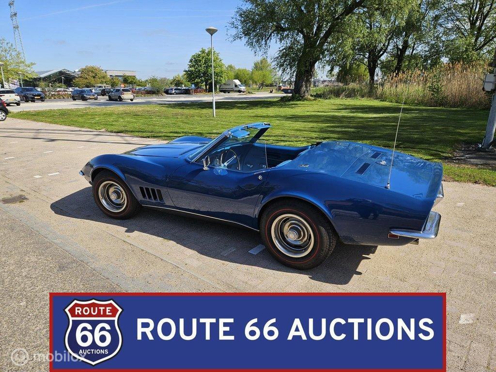 Chevrolet Corvette C3 | 1968 | Route 66 Auctions, Chevrolet, Zwart, Bedrijf, Handgeschakeld