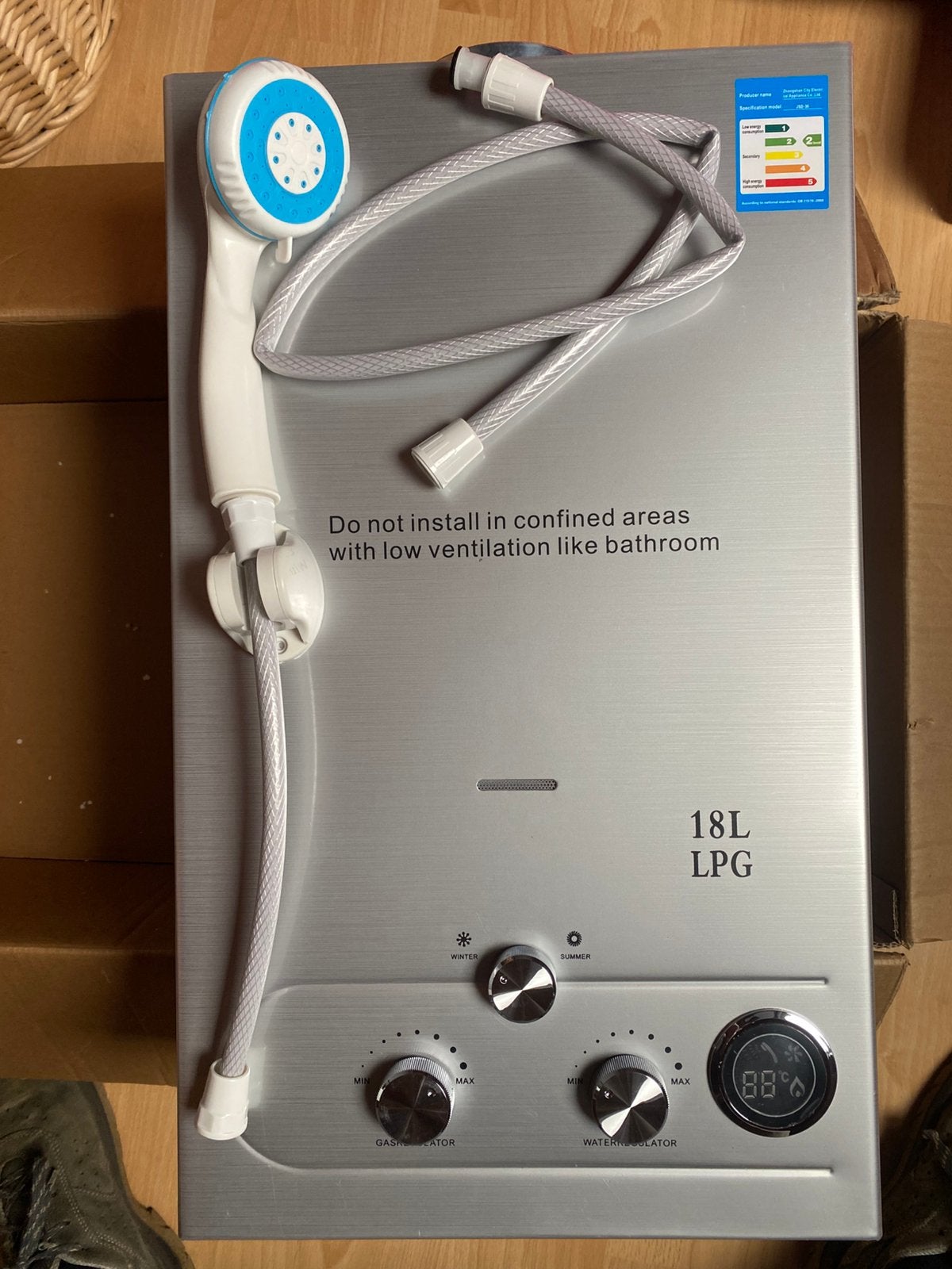 GazPro LPG Boiler | Propaan | Butaan | LPG Geiser 18 Liter, Ophalen, Zo goed als nieuw, Boiler