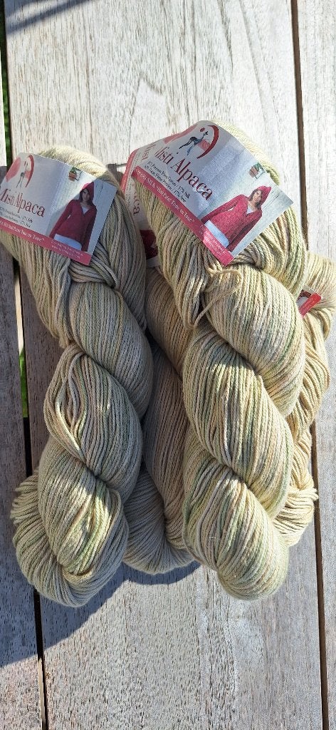 4x100g Misti Alpaca Tonos Pima Silk, kleur shell beach, Ophalen of Verzenden, Nieuw, Breien of Haken, Wol of Garen