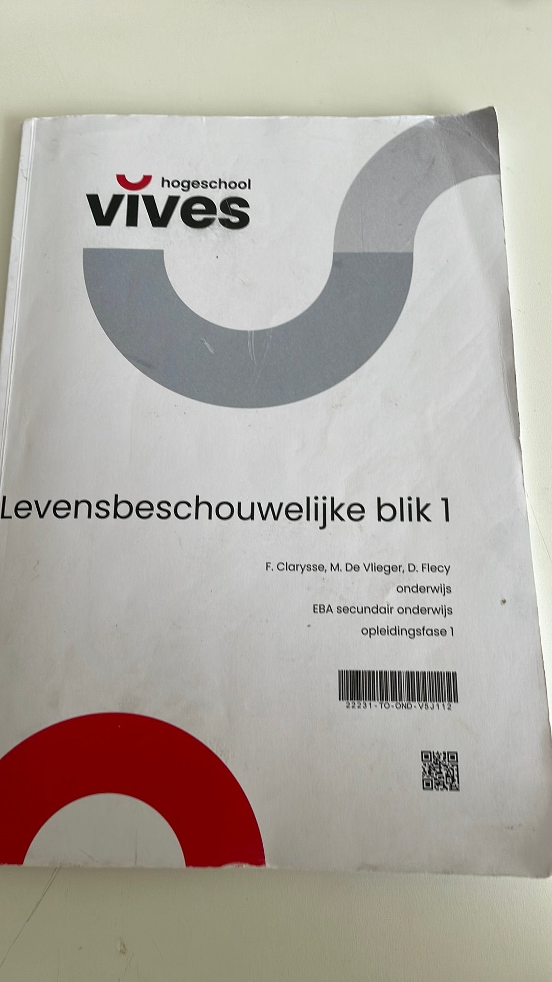 Levensbeschouwelijke blik 1 - VIVES hogeschool, Boeken, Ophalen of Verzenden, Gelezen, Hogeschool
