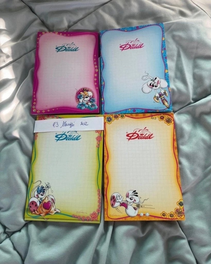 4 A6 blaadjes 200, 201, 202, 203, Ophalen, Diddl, Zo goed als nieuw, Papier, Kaart of Schrift