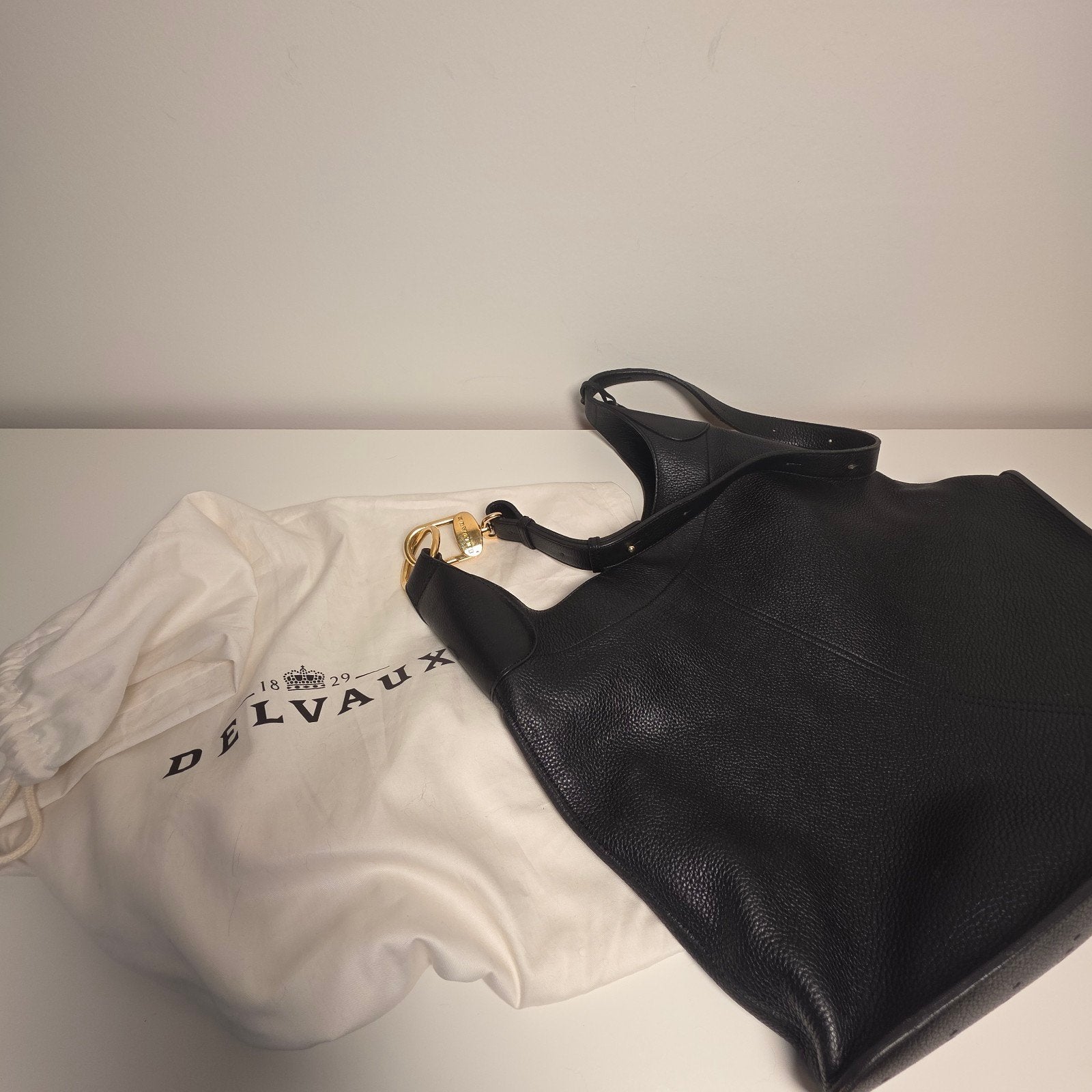 Delvaux Pin Hobo GM, Enlèvement, Noir, Sac à main