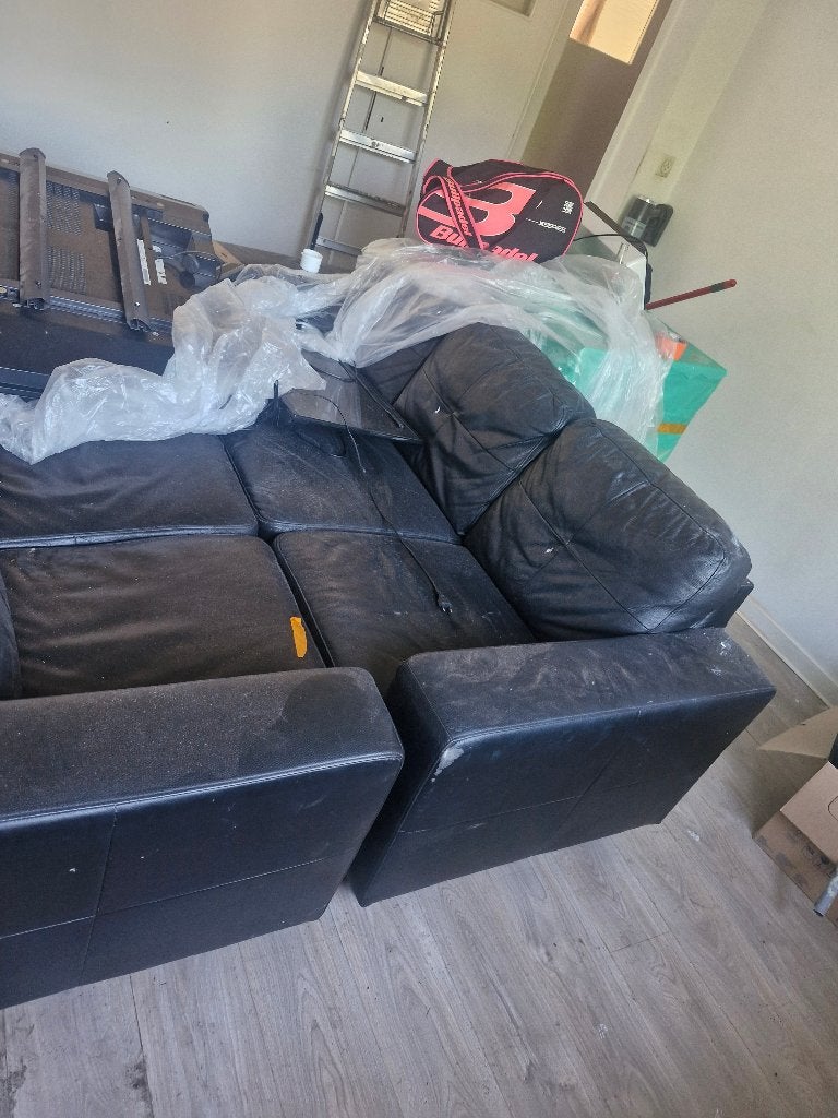 Simeli leren lounge, Huis en Inrichting, Zetels | Zetels, Ophalen, Semili cuir, Kunststof, Gebruikt