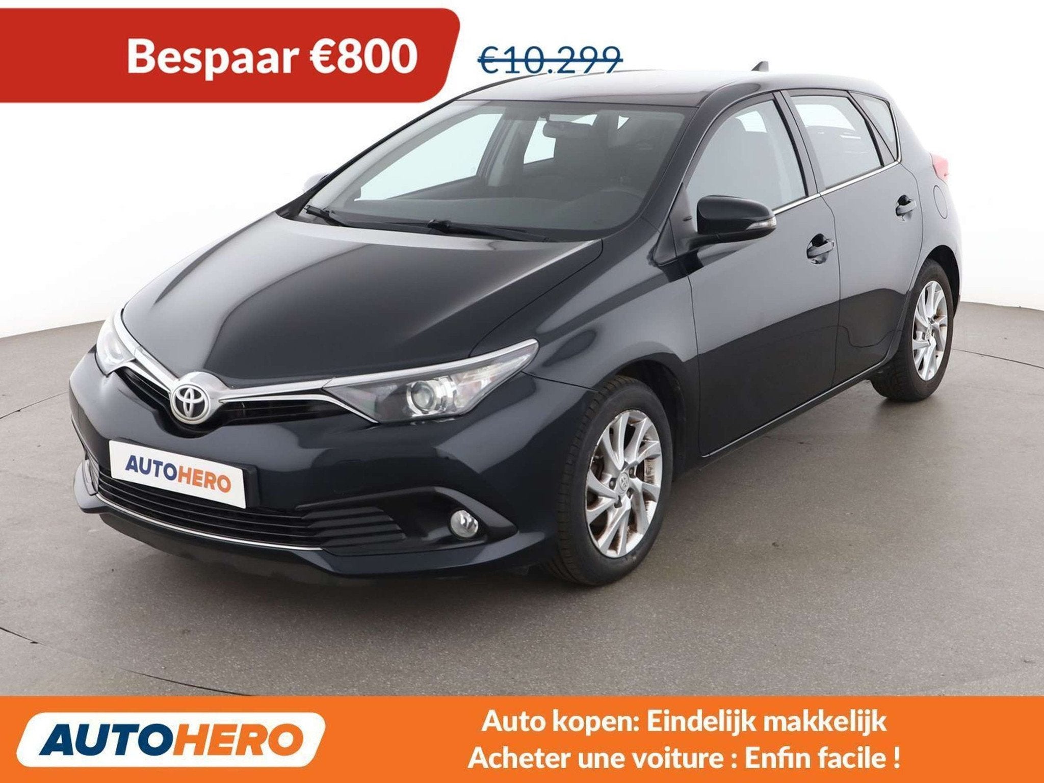 Toyota Auris 1.4 Turbodiesel Active (bj 2015), Auto's, Voorwielaandrijving, Stof, Gebruikt, Zwart