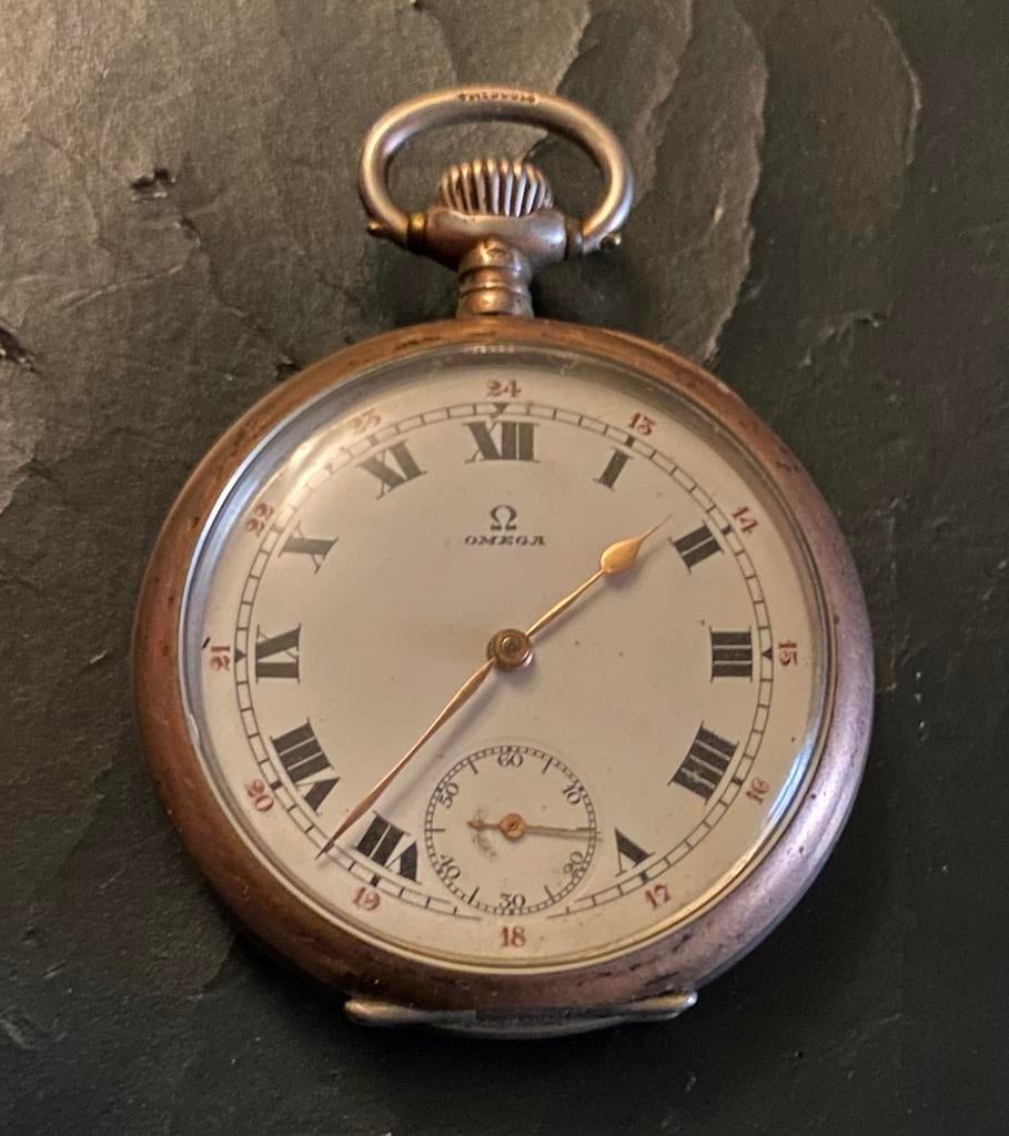 Zilveren Omega, Enlèvement ou Envoi, 1900 à 1930, Omega, Montre de poche