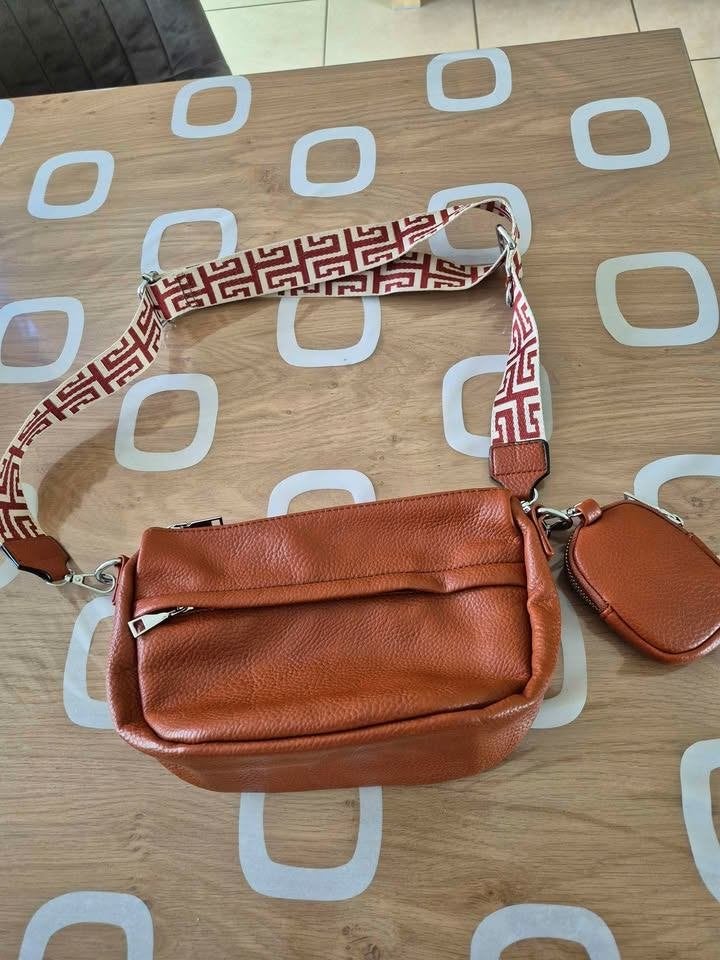 Handtas met afneembare schouderband, Ophalen, Nieuw, Bruin, Handtas