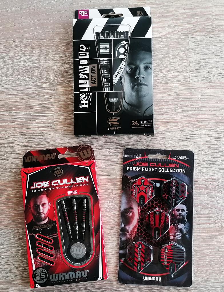 Dobey Hollywood Action 24 gram,Cullen 25 gram & set flights., Sport en Fitness, Darts, Ophalen of Verzenden, Nieuw, Pijlen