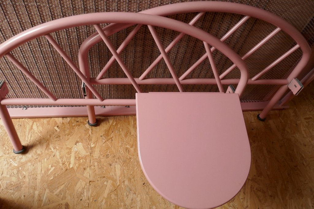 1 persoonsbed/matras, vintage, roos, jaren 80, nachttafel, Autres couleurs, Une personne, Enlèvement, Utilisé