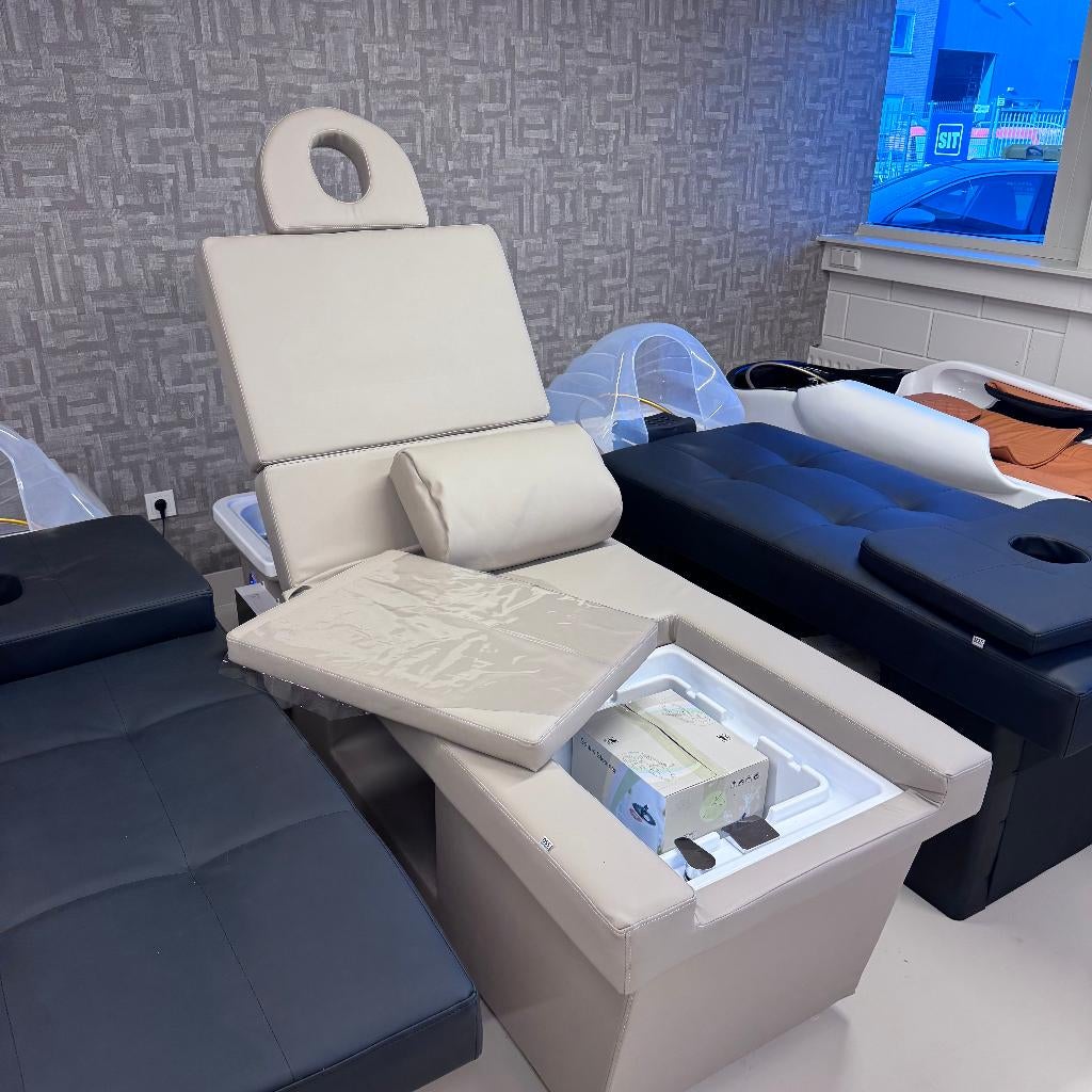 Japanse Head Spa Pedicure Massage Bed Kapsalon Beige Cream, Huis en Inrichting, Ophalen of Verzenden, Nieuw