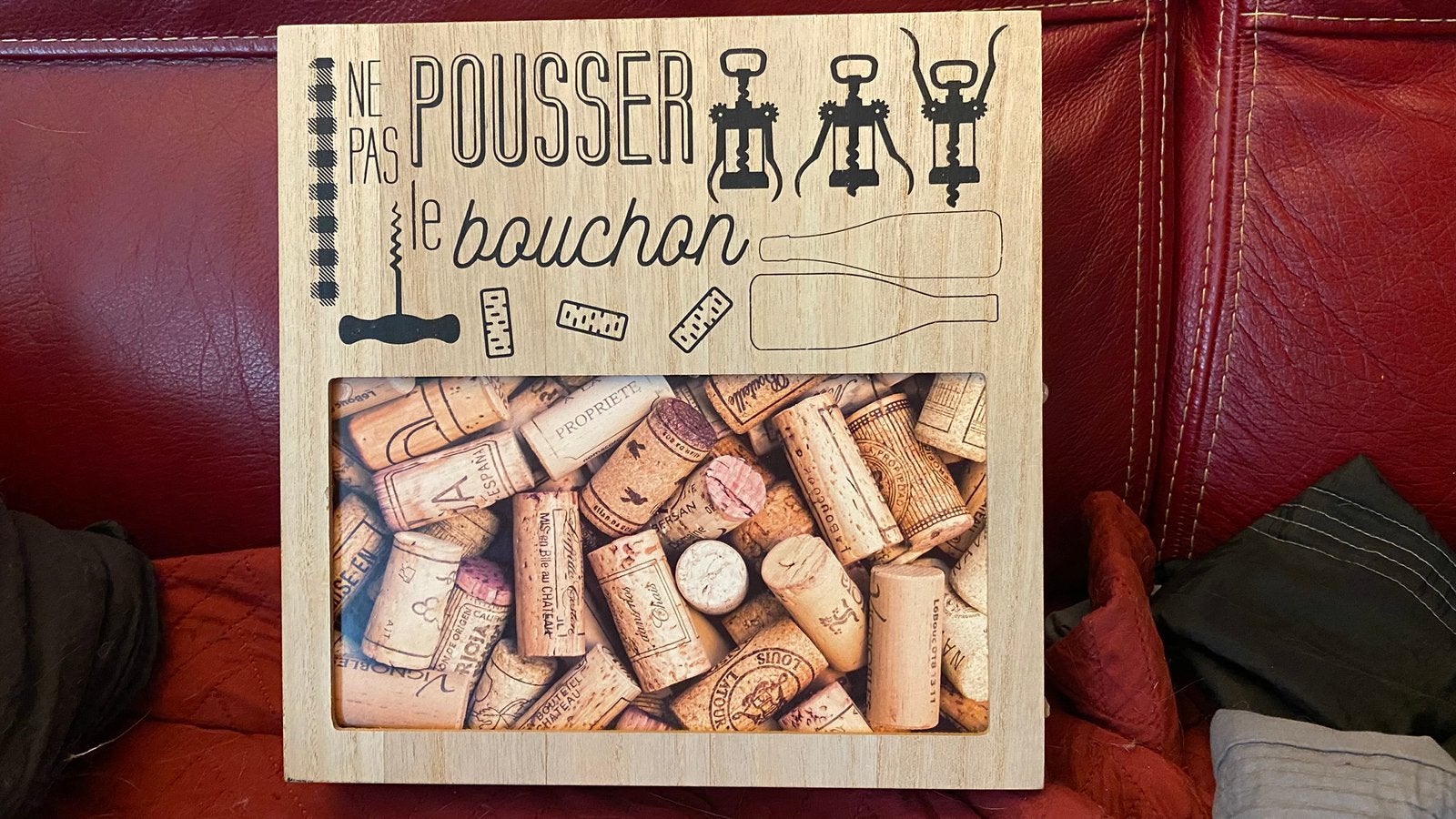 Cadre souvenir pour bouchons de vin, Enlèvement, Neuf