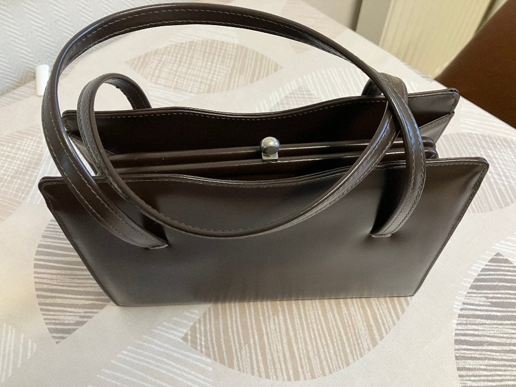 Handtas vintage nieuwe staat, Handtassen en Accessoires, Tassen | Damestassen, Ophalen of Verzenden, Nieuw, Bruin, Handtas