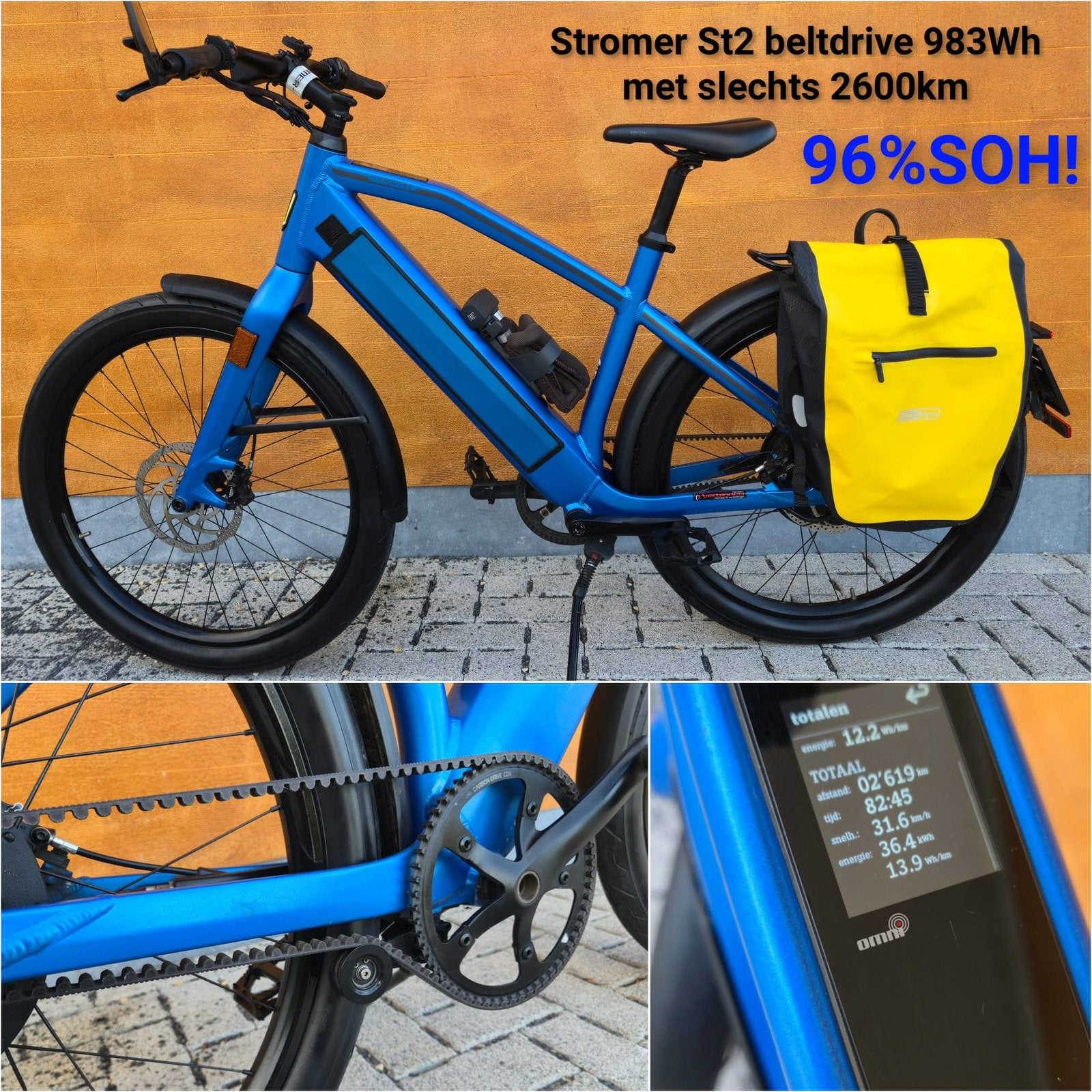 Stromer St2 Beltdrive Blue L 96%SOH  speedpedelec, Fietsen en Brommers, Ophalen, Zo goed als nieuw, 51 tot 55 cm, Stromer