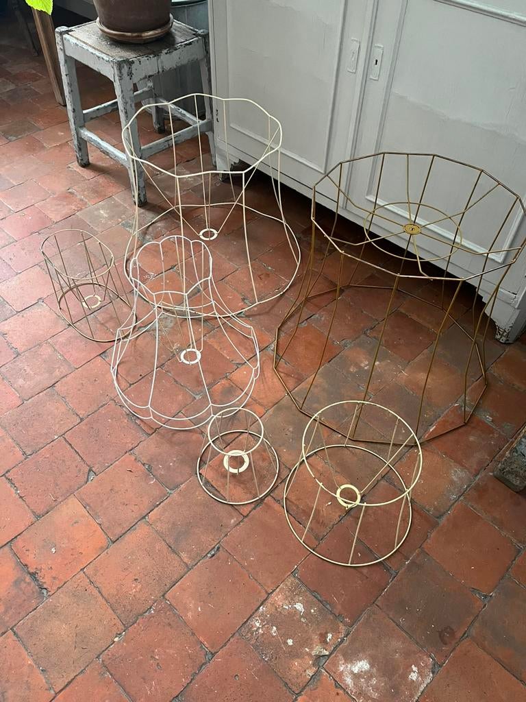 VINTAGE LAMPENKAPPEN FRAMES DRAAD VERL MODELLEN, Ophalen of Verzenden, Zo goed als nieuw