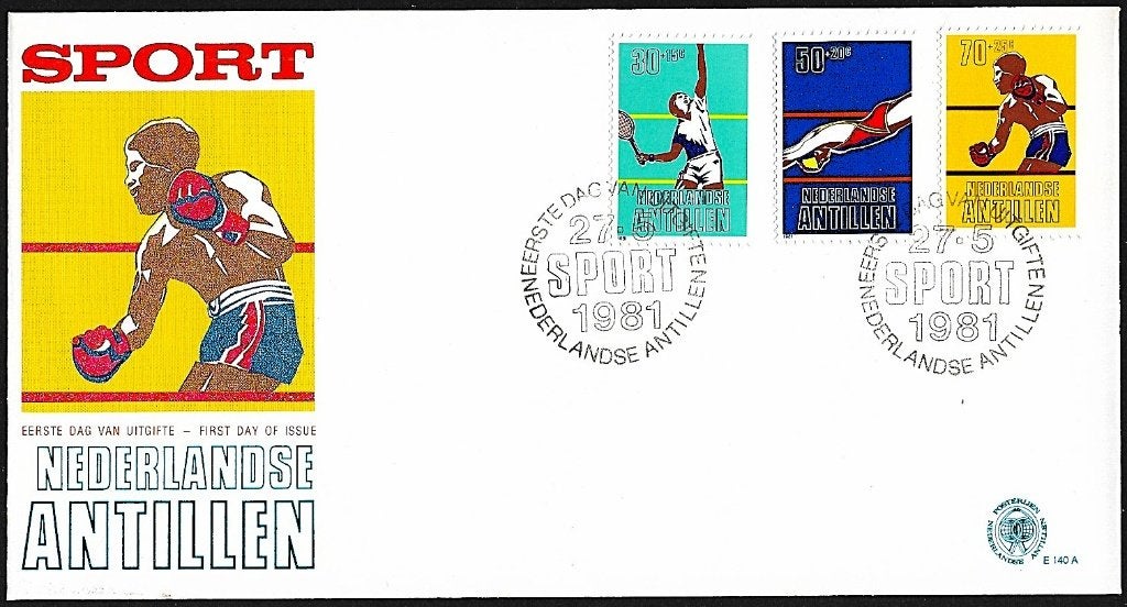 1981 - ANTILLES NÉERLANDAISES - FDC Sport [SG 751/753], Timbres & Monnaies, Timbres | Antilles néerlandaises, Envoi, Non oblitéré