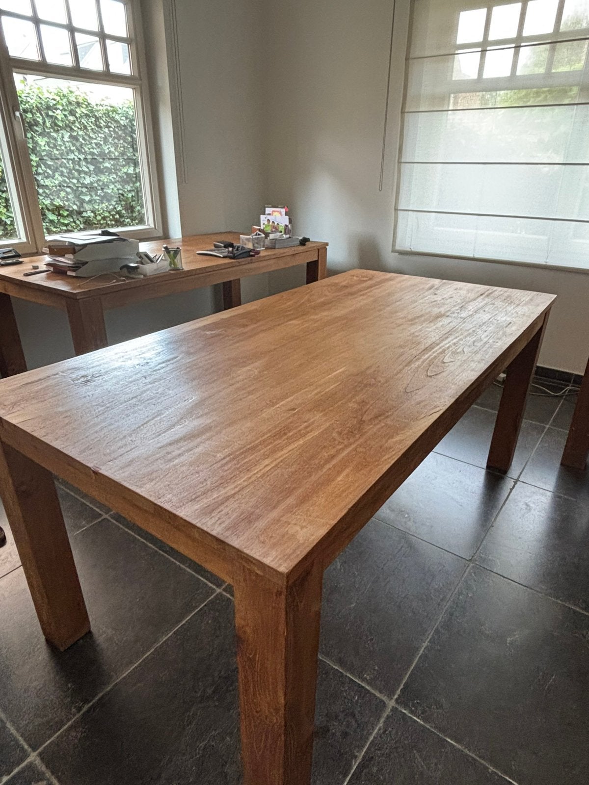 Houten tafel teak 180cm  x 90 cm, Ophalen, Gebruikt, Teakhout, 50 tot 100 cm