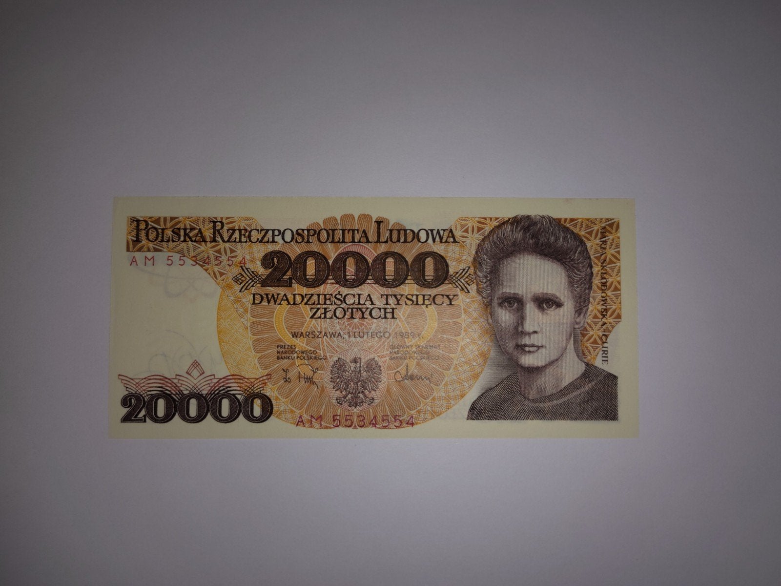 Polen 20000 zlotych UNC, Postzegels en Munten, Verzenden, Polen, Los biljet