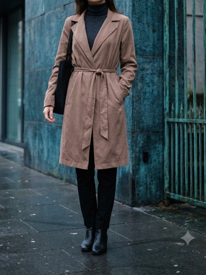 Jacqueline de Yong M/38 taupe lichte trenchcoat, Ophalen of Verzenden