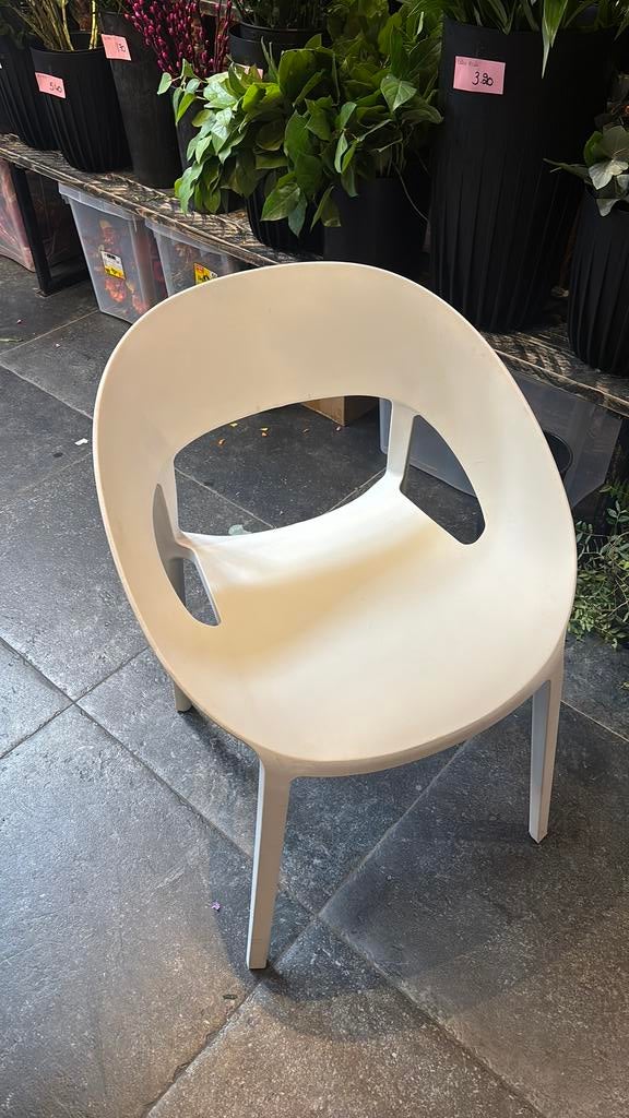 Degelijke  terrasstoelen ( horeca), Enlèvement, Comme neuf, Blanc, Synthétique