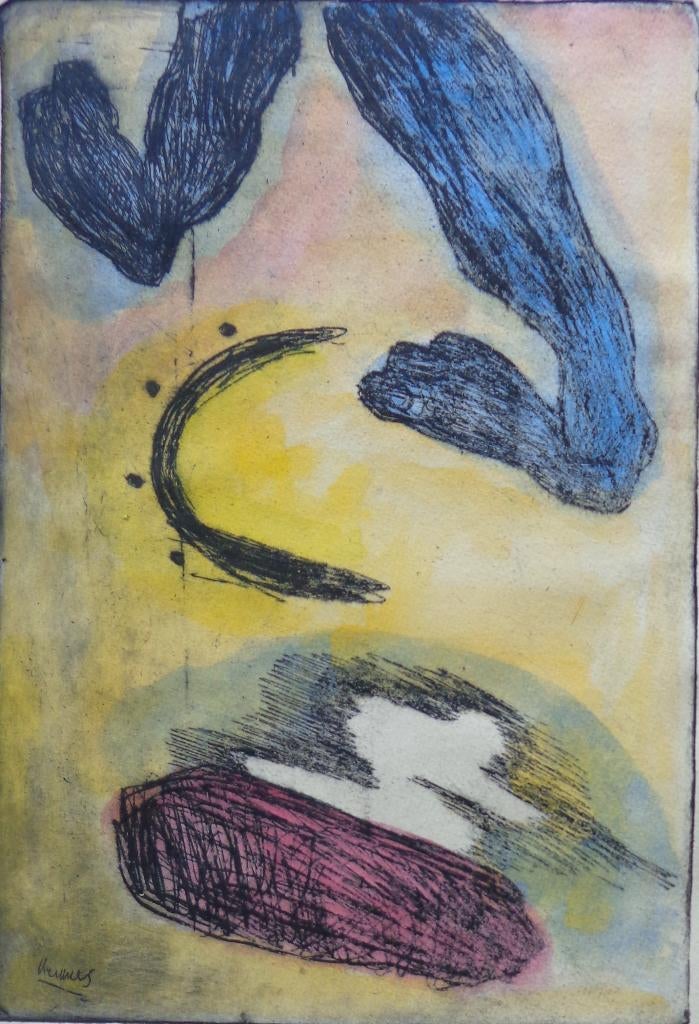MARC KENNES / SITES EN STEMRITUELEN / ETS+AQUAREL / 37x27cm, Antiek en Kunst, Kunst | Litho's en Zeefdrukken, Ophalen of Verzenden