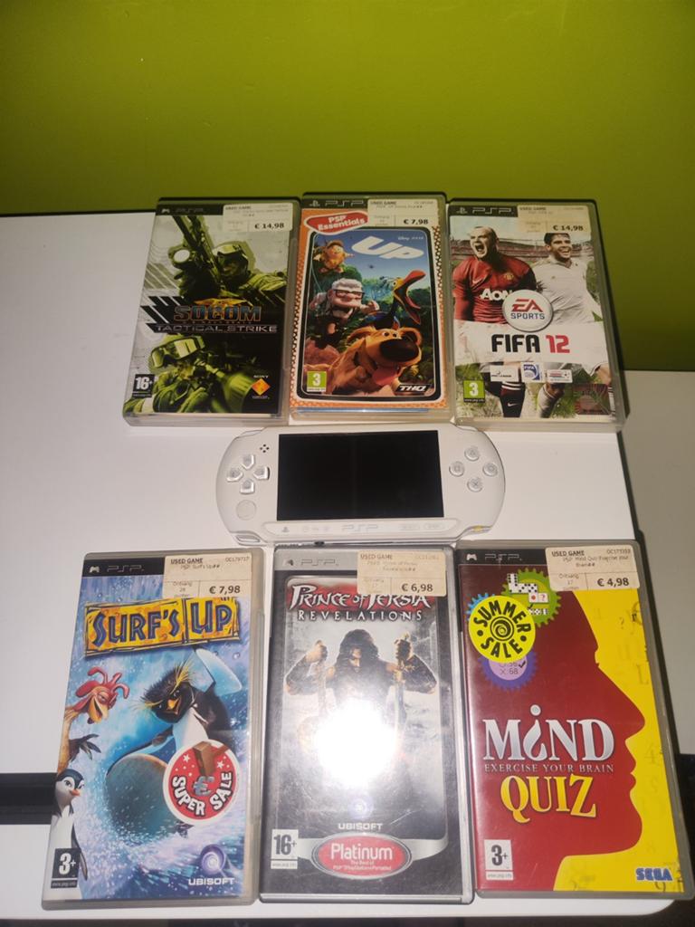 Sony PSP, Playstation Portable + 6 games, Games en Spelcomputers, Ophalen of Verzenden, Gebruikt
