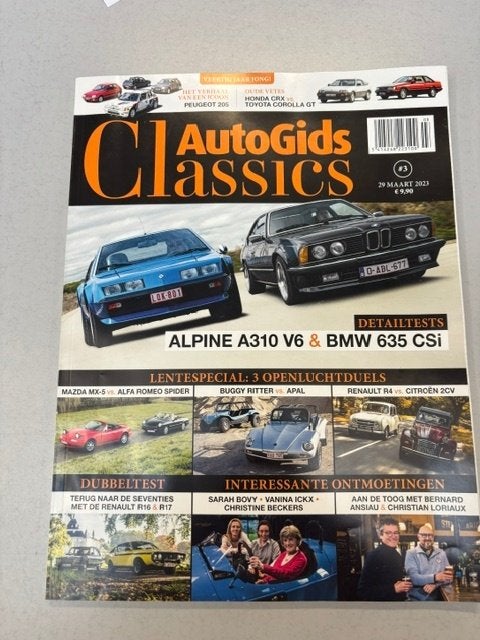 autogids classics met detailtest Alpine A310 & BMW 635 CSI, Ophalen of Verzenden, Nieuw, BMW