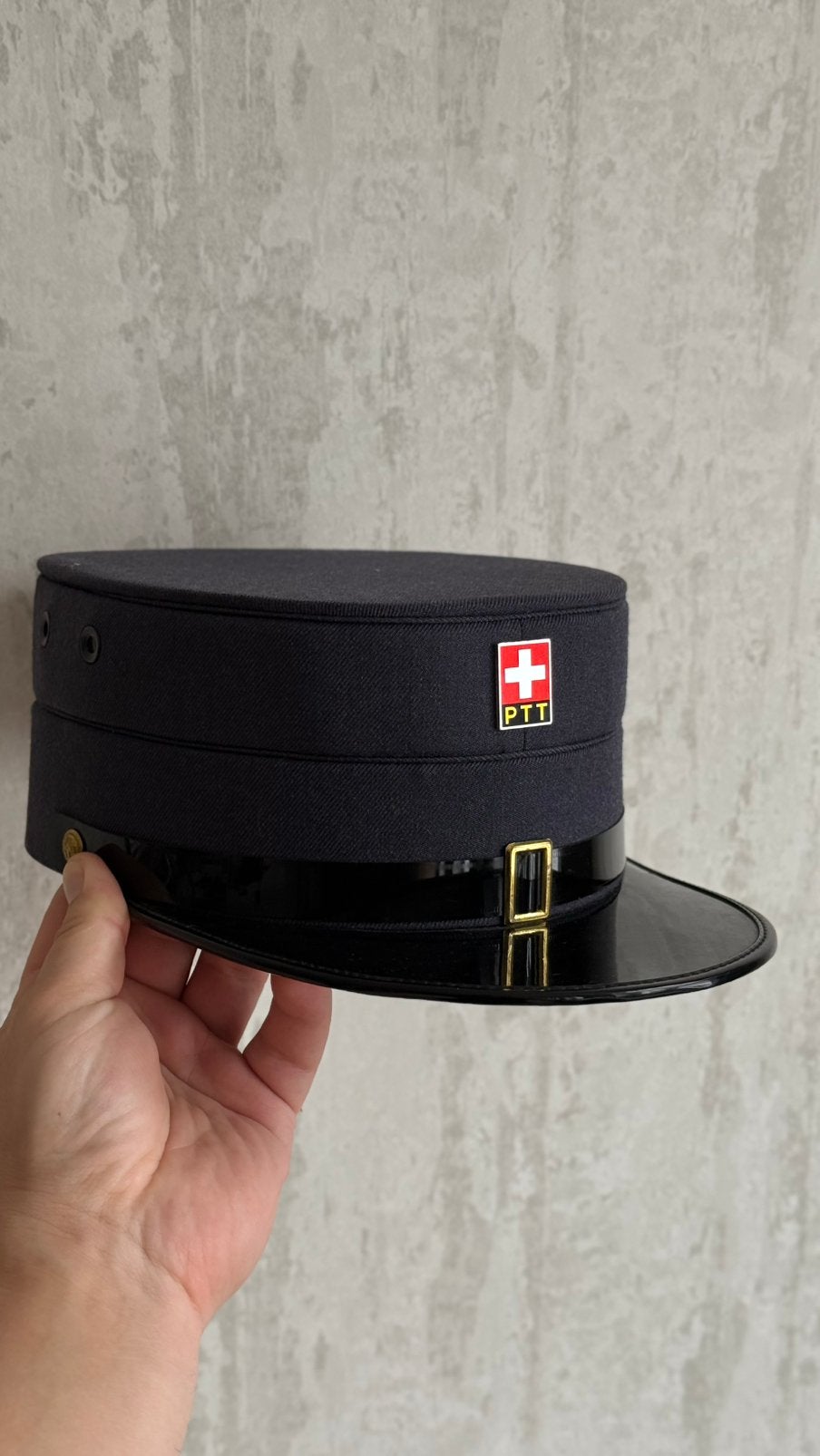 Rare Vintage Swiss PTT Uniform Cap / Kepi - 1950s/1960s, Ophalen of Verzenden